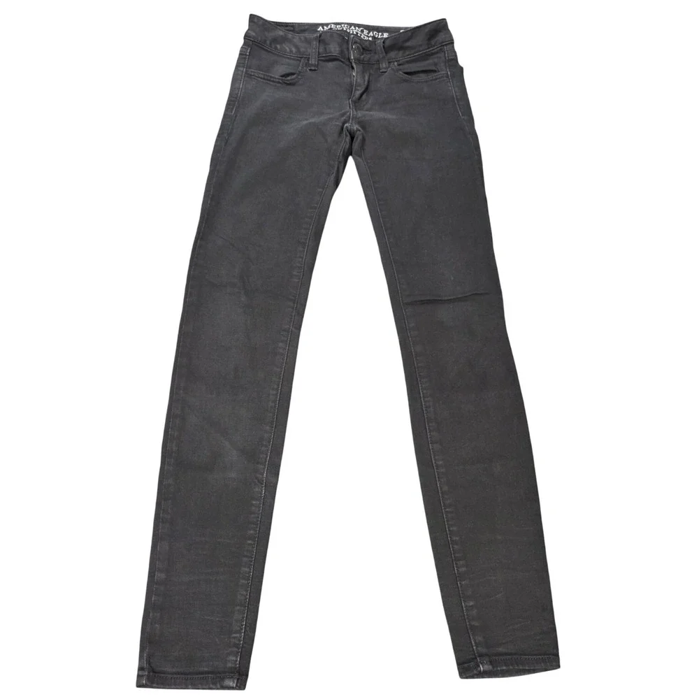 American Eagle Super Stretch Jegging Skinny Jeans Women's Size 00 Regular Black